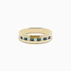 Mens|Effy Jewelry Men's 14K Yellow Gold White and Blue Diamond Ring