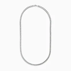 Mens|BH MULTI Men's Sterling Silver 21" Box Chain Necklace