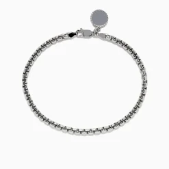 Mens|BH Multi Men's Sterling Silver 8" Box Link Bracelet