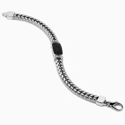 Mens|Effy Jewelry Men's Sterling Silver Black Spinel Bracelet