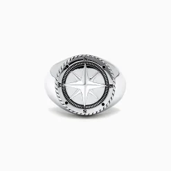 Mens|Effy Jewelry Men's Sterling Silver Compass Ring