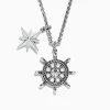 Mens|Effy Jewelry Men's Sterling Silver Ship's Wheel and Star Pendant