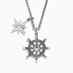 Mens|Effy Jewelry Men's Sterling Silver Ship's Wheel and Star Pendant