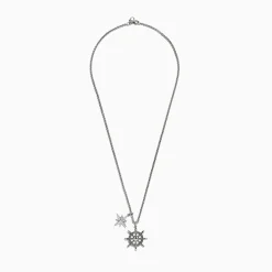 Mens|Effy Jewelry Men's Sterling Silver Ship's Wheel and Star Pendant