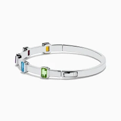 Bracelets|Effy Jewelry Mosaic 925 Sterling Silver Multicolor Gemstone Bangle