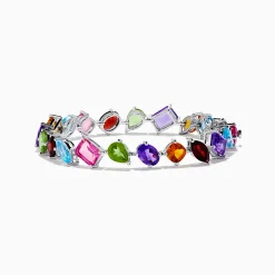 Bracelets|Effy Jewelry Mosaic 925 Sterling Silver Multi Gemstone Bracelet