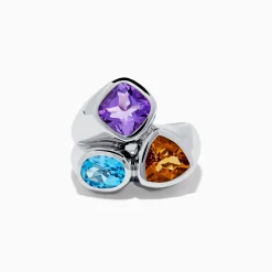 Rings|Effy Jewelry Mosaic 925 Sterling Silver Multi Gemstone Ring