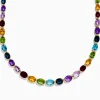 Necklaces & Pendants|Effy Jewelry Mosaic 14K Yellow Gold Multi Gemstone Necklace