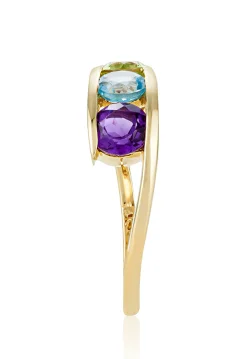 Rings|Effy Jewelry Mosaic 14K Yellow Gold Multi Gemstone Ring, 1.33 TCW