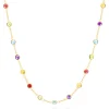 Necklaces & Pendants|Effy Jewelry Mosaic 14K Yellow Gold Multi Gemstone Station Necklace, 8.70 TCW