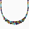 Necklaces & Pendants|Effy Jewelry Mosaic 14K Yellow Gold Multi Color Gemstone and Diamond Necklace