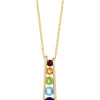 Necklaces & Pendants|Effy Jewelry Mosaic 14K Yellow Gold Multi Gemstone Pendant, 1.40 TCW