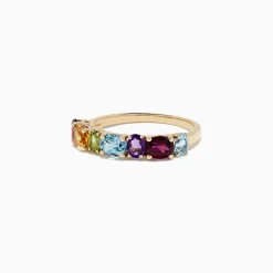 Rings|Effy Jewelry Mosaic 14K Yellow Gold Multi Gemstone Ring, 1.90 TCW
