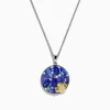 Necklaces & Pendants|Effy Jewelry Nahla 925 Silver and 18K Yellow Gold Tanzanite and Diamond Seashell Pendant