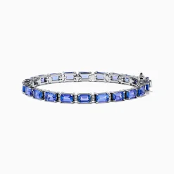 Bracelets|Effy Jewelry Nahla 925 Silver Tanzanite and Diamond Tennis Bracelet