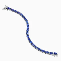Bracelets|Effy Jewelry Nahla 925 Silver Tanzanite and Diamond Tennis Bracelet