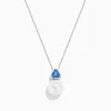 Necklaces & Pendants|Effy Jewelry Nahla 14K White Gold Fresh Water Pearl and Tanzanite Pendant