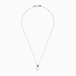 Necklaces & Pendants|Effy Jewelry Nahla 14K White Gold Fresh Water Pearl and Tanzanite Pendant
