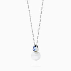 Necklaces & Pendants|Effy Jewelry Nahla 14K White Gold Fresh Water Pearl and Tanzanite Pendant