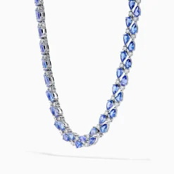 Necklaces & Pendants|Effy Jewelry Nahla 14K White Gold Tanzanite and Diamond Necklace