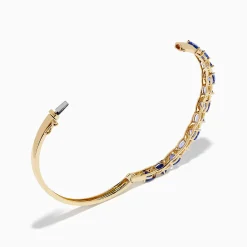 Bracelets|Effy Jewelry Nahla 14K Yellow Gold Tanzanite and Diamond Bangle