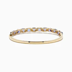 Bracelets|Effy Jewelry Nahla 14K Yellow Gold Tanzanite and Diamond Bangle