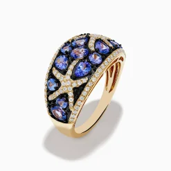 Rings|Effy Jewelry Nahla 14K Yellow Gold Tanzanite and Diamond Starfish Ring