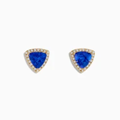 Earrings|Effy Jewelry Nahla Siri Effy 14K Yellow Gold Tanzanite and Diamond Earrings