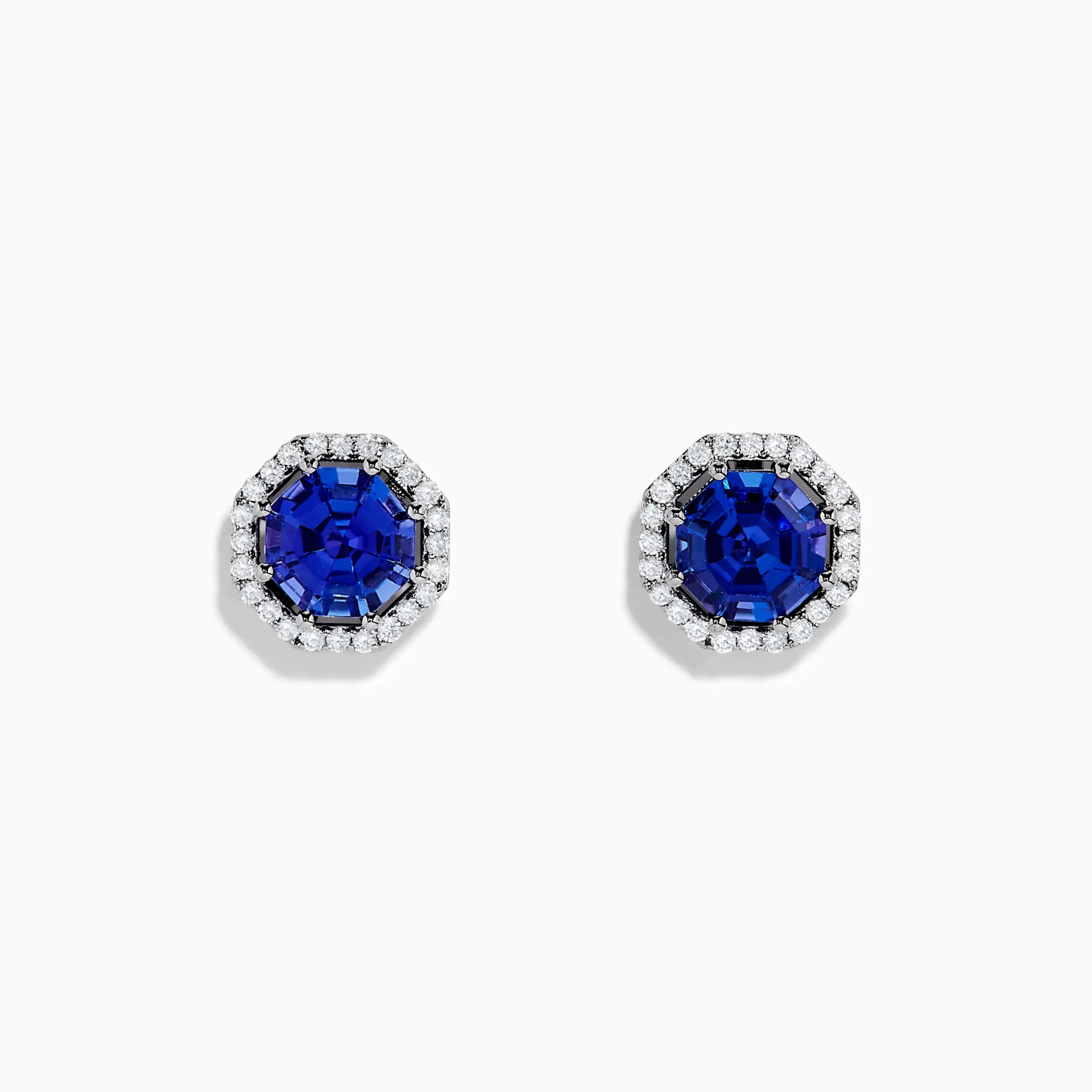 Earrings|Effy Jewelry Nahla Siri 14K Gold Octagon Cut Tanzanite and Diamond Earrngs