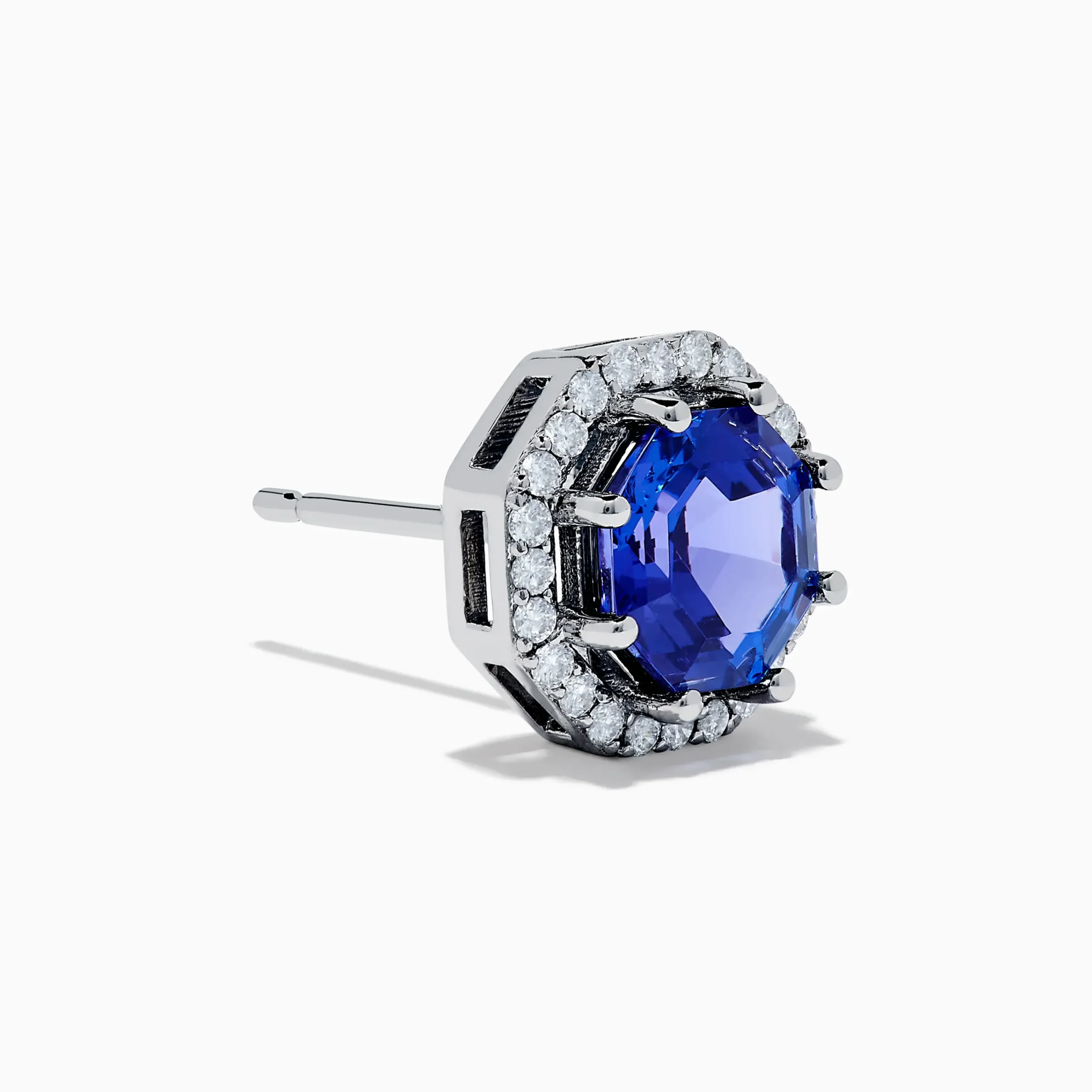 Earrings|Effy Jewelry Nahla Siri 14K Gold Octagon Cut Tanzanite and Diamond Earrngs