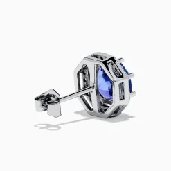 Earrings|Effy Jewelry Nahla Siri 14K Gold Octagon Cut Tanzanite and Diamond Earrngs