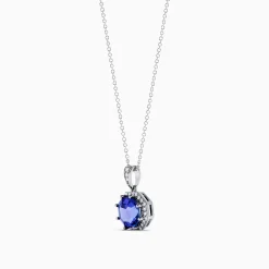 Necklaces & Pendants|Effy Jewelry Nahla Siri 14K Gold Octagon Cut Tanzanite and Diamond Pendant