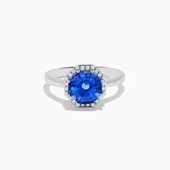 Rings|Effy Jewelry Nahla Siri 14K Gold Octagon Cut Tanzanite and Diamond Ring