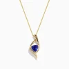 Necklaces & Pendants|BH Multi Nahla Siri 14K Gold Tanzanite and Diamond Pendant, 1.46 TCW