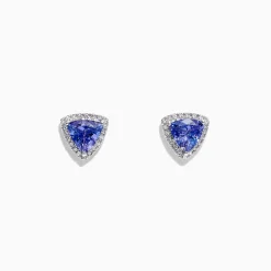 Earrings|Effy Jewelry Nahla Siri 14K Gold Tanzanite u0026 Diamond Stud Earrings, 2.34 TCW