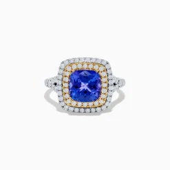 Rings|Effy Jewelry Nahla Siri 14K Two Tone Gold Gold Tanzanite and Diamond Ring