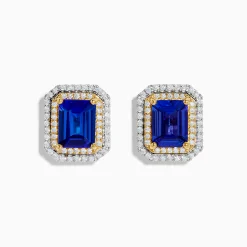 Earrings|Effy Jewelry Nahla Siri 14K Two Tone Gold Tanzanite and Diamond Earrings