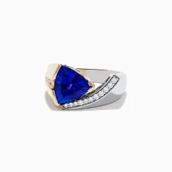 Rings|Effy Jewelry Nahla Siri 14K Two-Tone Gold Tanzanite and Diamond Ring
