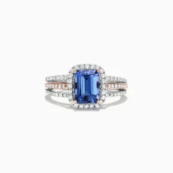 Rings|Effy Jewelry Nahla Siri 14K White and Rose Gold Tanzanite and Diamond Ring, 1.80 TCW