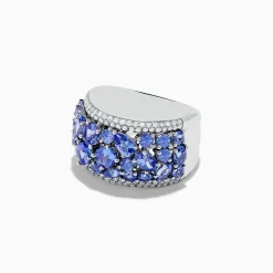 Rings|Effy Jewelry Nahla Siri 14K White Gold Diamond and Tanzanite Ring
