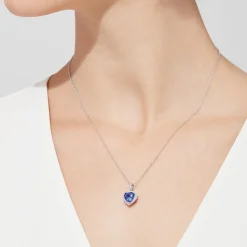 Necklaces & Pendants|Effy Jewelry Nahla Siri 14K White Gold Tanzanite and Diamond Heart Pendant, 2.32 TCW