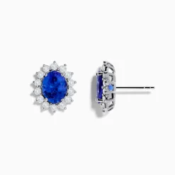 Earrings|Effy Jewelry Nahla Siri 14K White Gold Tanzanite and Diamond Earrings