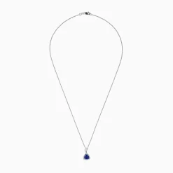 Necklaces & Pendants|Effy Jewelry Nahla Siri 14K White Gold Tanzanite and Diamond Trillion Pendant, 0.72 TCW