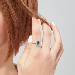 Rings|Effy Jewelry Nahla Siri 14K White Gold Tanzanite and Diamond Ring, 1.60 TCW