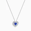 Necklaces & Pendants|Effy Jewelry Nahla Siri 14K White Gold Tanzanite and Diamond Heart Pendant