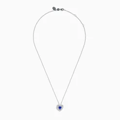 Necklaces & Pendants|Effy Jewelry Nahla Siri 14K White Gold Tanzanite and Diamond Heart Pendant