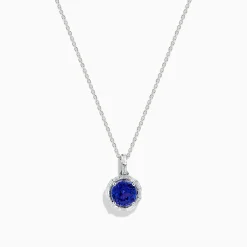 Necklaces & Pendants|Effy Jewelry Nahla Siri 14K White Gold Tanzanite and Diamond Pendant