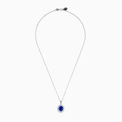 Necklaces & Pendants|Effy Jewelry Nahla Siri 14K White Gold Tanzanite and Diamond Pendant