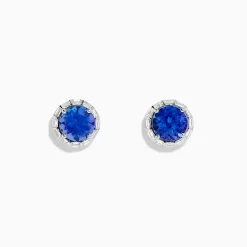 Earrings|Effy Jewelry Nahla Siri 14K White Gold Tanzanite and Diamond Stud Earrings
