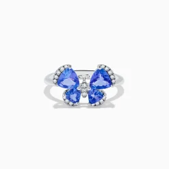 Rings|Effy Jewelry Nahla Siri 14K White Gold Tanzanite and Diamond Butterfly Ring